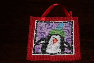 decoro albero pinguino