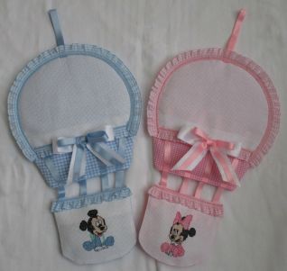 Fiocco Coccarda Nascita Mongolfiera Minnie e Topolino
