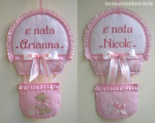 Fiocco  Mongolfiera per Arianna e Nicole