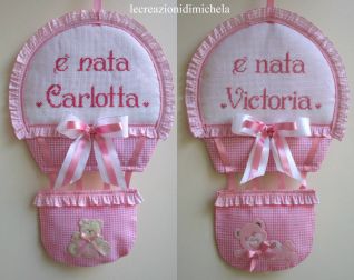 Fiocco  Mongolfiera per Carlotta e Victoria