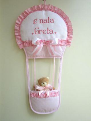fiocco mongolfiera personalizzato per Greta