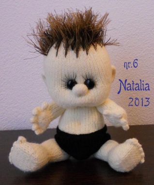 Bambola a maglia - nr. 6 - altezza 23 cm