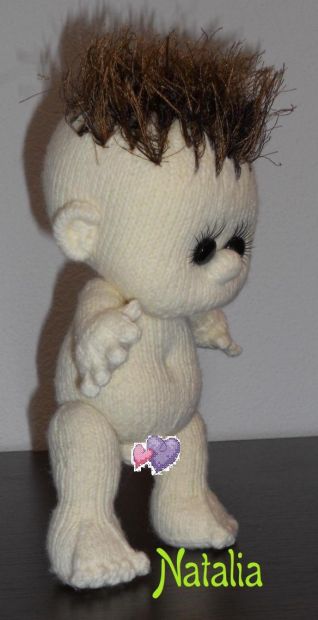 Bambolotto a maglia - nr. 6 - sta in piedi da solo