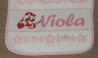 bavaglino Viola con Pimpa (particolari)