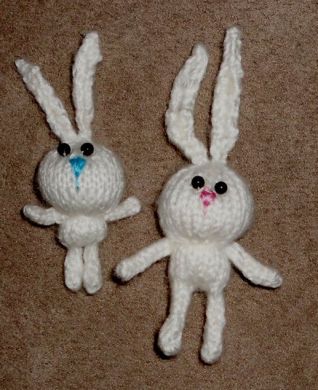 Conigli a maglia - 7,5 cm e 10 cm