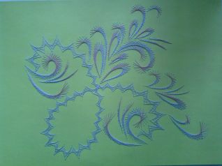 Ricamo su cartoncino - String art