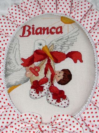 cuscino nascita Bianca particolare