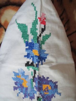 frammento 2 di cuscino con papaveri