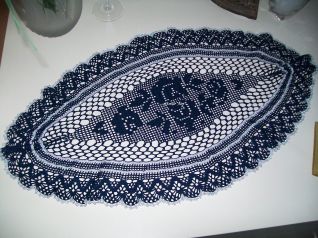 Centro ovale blu/argento 