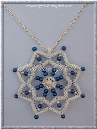 Collana Snowflake in bianco_2