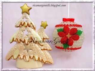 Palla di Natale con decorazioni in rilievo