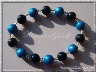 Perle glitterate_bracciale