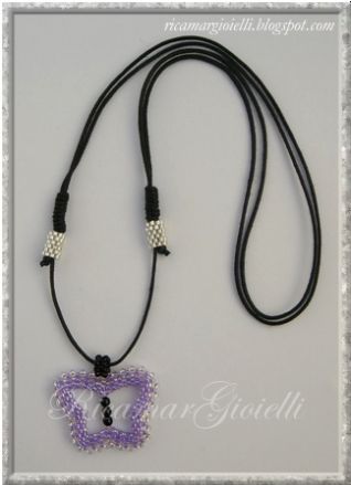 Purple butterfly pendant