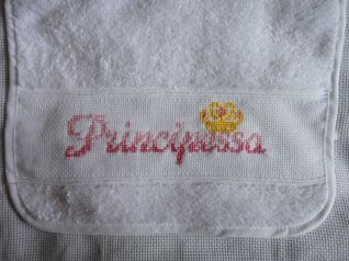 Bavaglino principessa con corona