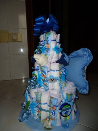 Torta Pannolini maschietto