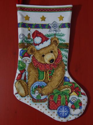 Calza di Natale con Orso