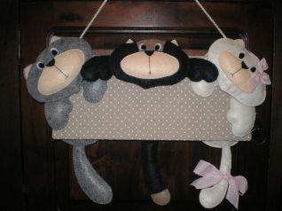 Dietro-porta gatti feltro