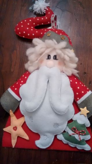 Fuoriporta Babbo Natale feltro