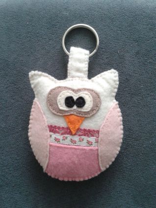 Gufetto portachiave in feltro