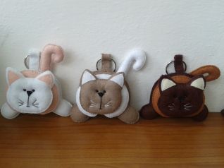 Portachiavi gattini in feltro
