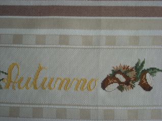 Strofinaccio autunno dettaglio castagne