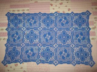 centro rettangolare blu grande