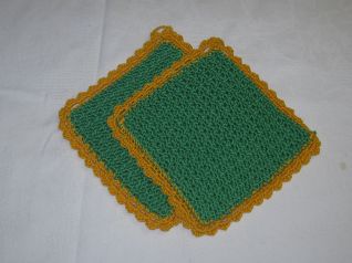 coppia presine doppie verdi e gialle