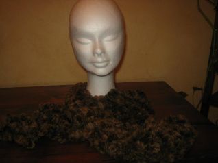 sciarpa ciniglia marrone