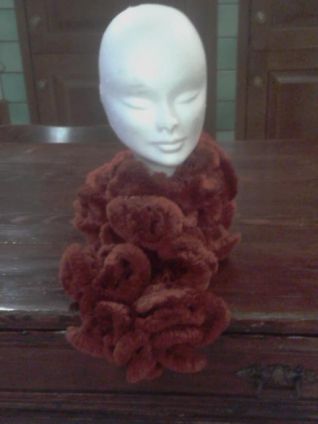 sciarpa ciniglia ruggine