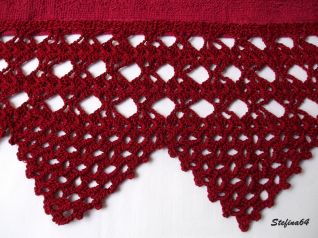 Asciugamano con trina a punte