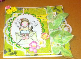 card scrap con farfalle