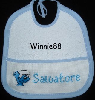 Bavaglino con Puffo x Salvatore