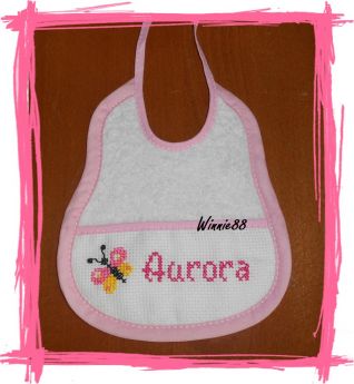 Bavaglino x Aurora con farfallina