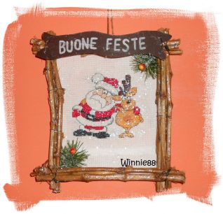 Fuoriporta natalizio - Babbo Natale con renna