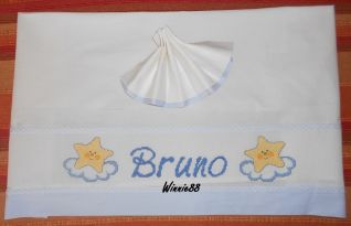 Lenzuolino culla x Bruno - Stellina su nuvola
