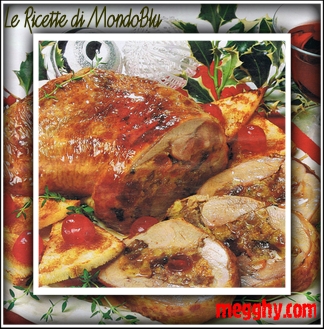 Coscia di tacchino alla frutta secca con crostini