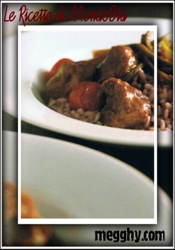 Risotto con agnello piccante al vino rosso