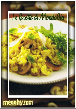 Risotto con pollo, funghi e anacardi