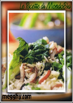 Pollo al coriandolo con riso e verdure