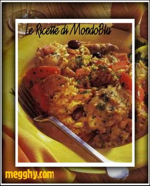 Riso con pollo alla basca