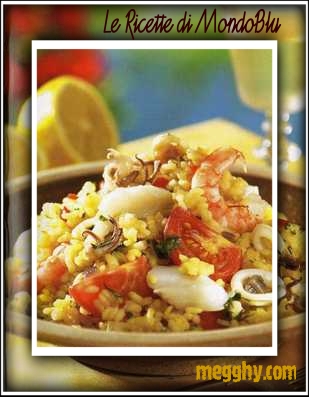 Paella ai frutti di mare con erbe aromatiche