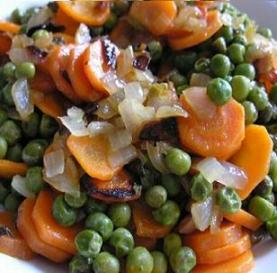Soufflè di carote e piselli
