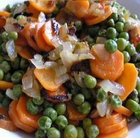 Soufflè di carote e piselli