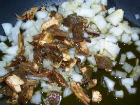 Fettuccine con porcini e patate