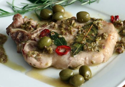 Puntine di maiale all'arancia