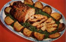 Noce di vitello al forno con patate e funghi