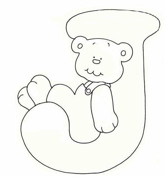 Disegno 10 Alfabeto con orso