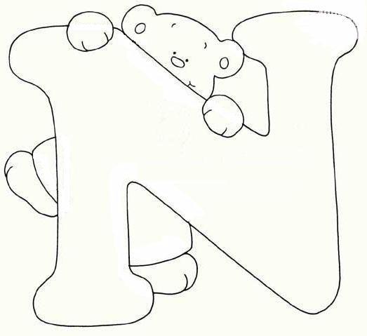 Disegno 14 Alfabeto con orso