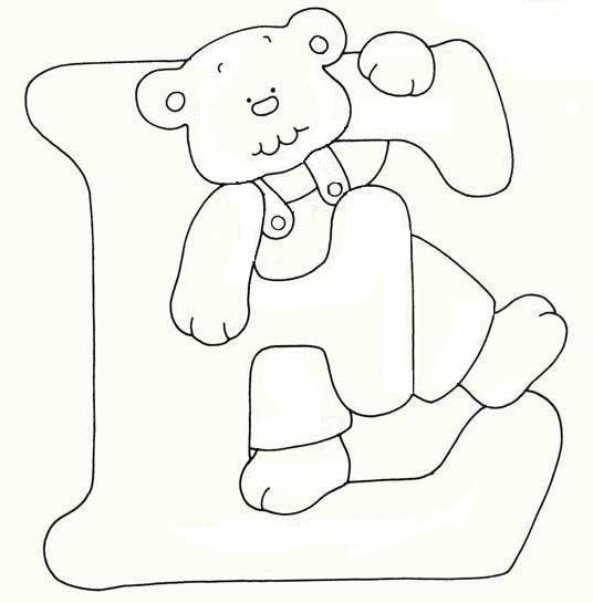 Disegno 5 Alfabeto con orso