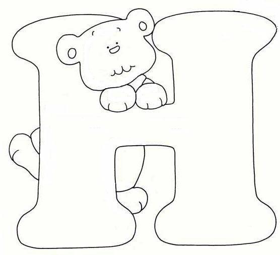 Disegno 8 Alfabeto con orso